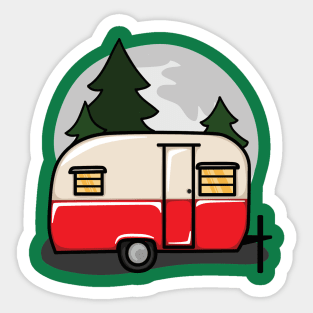 Little Red Camper Sticker